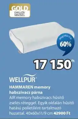 JYSK HAMMAREN memory habszivacs párna ajánlat