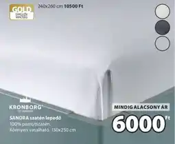 JYSK SANDRA szatén lepedő ajánlat