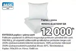 JYSK Basic kvitegga paplan + párna szett ajánlat
