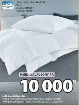 JYSK Basic alta kacsatoll paplan ajánlat