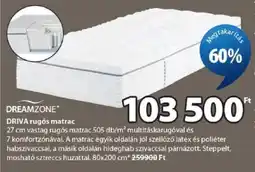 JYSK Dreamzone driva rugós matrac ajánlat