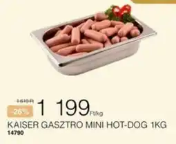 Chef Market Kaiser gasztro mini hot-dog ajánlat