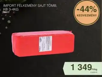 Import félkemény sajt tömb