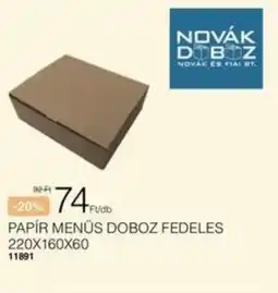 Chef Market Novák Doboz papír menüs doboz fedeles ajánlat