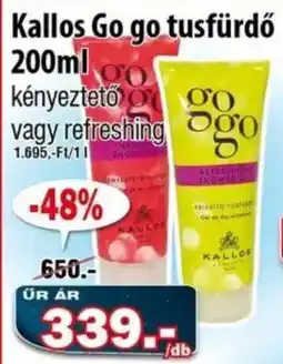 Vianni Drogéria Kallos go go tusfürdő ajánlat