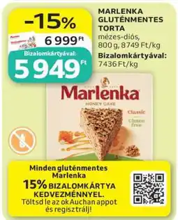 Auchan Marlenka Gluténmentes Torta ajánlat