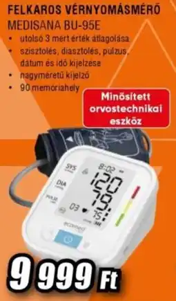 Expert Medisana felkaros vérnyomásmérő ajánlat