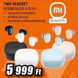 Expert TWS Headset Redmi buds 6 play ajánlat