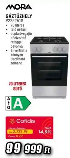 Expert Mora gáztűzhely P2252A1S ajánlat