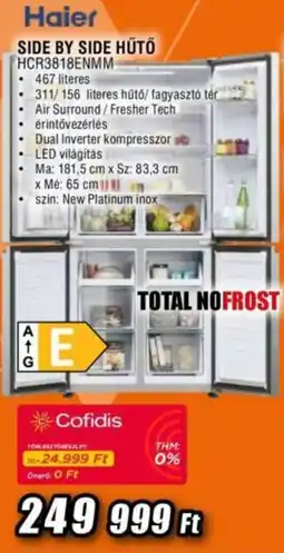 Expert Haier side by side hűtő ajánlat