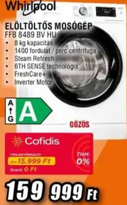 Expert Whirlpool elöltöltős mosógép FFB 8489 BV HU ajánlat