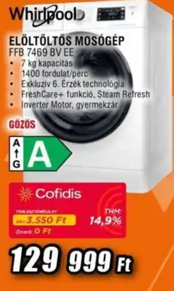 Expert Whirlpool előltöltős mosógép FFB 7469 BV EE ajánlat