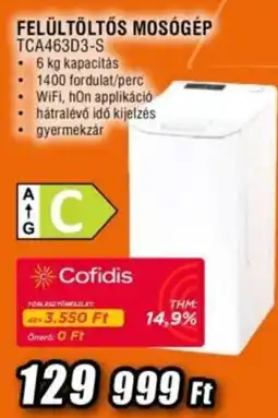 Expert Cofidis felültöltős mosógép ajánlat