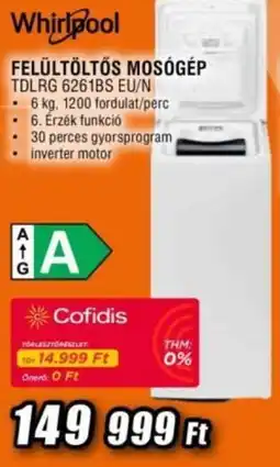 Expert Whirlpool felültöltős mosógép TDLRG 6261BS EU/N ajánlat