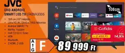 Expert JVC UHD Android smart led tv LT43VA3335 ajánlat