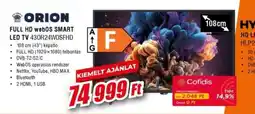Expert Orion full hd webos smart led tv 430r24wosfhd ajánlat