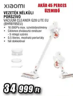 Expert Xiaomi vezeték nélküli porszívó vacuum cleaner g20 lite eu ajánlat