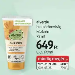 DM alverde bio körömvirág kézkrém ajánlat