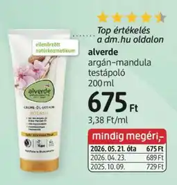 DM alverde argán-mandula testápoló ajánlat