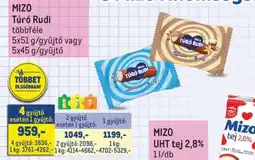 Metro MIZO Túró Rudi ajánlat