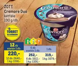 Metro ZOTT CREMORE DUO ajánlat