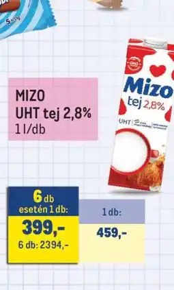Metro Mizo UHT tej 2,8% ajánlat
