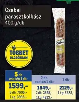 Metro Csabai parasztkolbász ajánlat