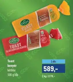 Metro Toast kenyér ajánlat