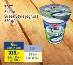 Metro Zott Primo Greek Style joghurt ajánlat