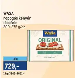 Metro Wasa ropogós kenyér ajánlat