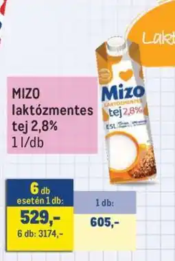 Metro Mizo laktózmentes tej 2,8% ajánlat