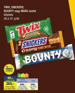 Metro TWIX, SNICKERS, BOUNTY vagy MARS szelet ajánlat