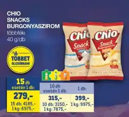 Metro Chio Snacks burgonyaszírom ajánlat