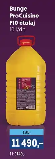 Metro Bunge ProCuisine F10 étolaj ajánlat