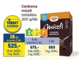 Metro CERBONA Müzli ajánlat