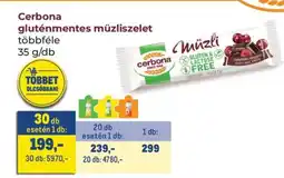 Metro CERBONA Gluténmentes müzliszelet ajánlat