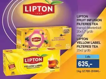 LIPTON FRUIT INFUSION FILTERES TEA