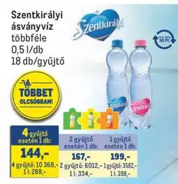 Metro SZENTKIRÁLYI Ásványvíz ajánlat