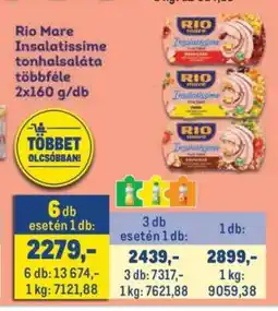 Metro RIO MARE Insalatissime tonhalsaláta ajánlat