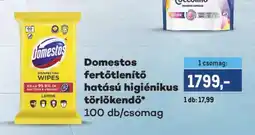 Metro Domestos fertőtlenítő hatású higiénikus törlőkendő ajánlat