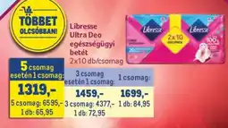 Metro Libresse Ultra Deo egészségügyi betét ajánlat
