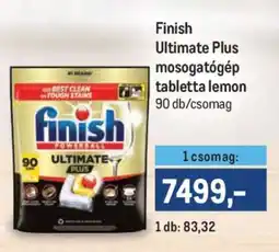 Metro Finish Ultimate Plus mosogatógép tabletta lemon ajánlat