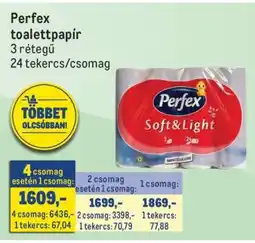 Metro PERFEX TOALETTPAPÍR ajánlat