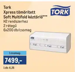 Metro Tork Xpress tömörített Soft Multifold kéztörlő ajánlat