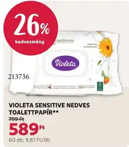 Rossmann Violeta sensitive nedves toalettpapír ajánlat