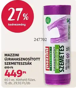 Rossmann Mazzini újrahasznosított szemeteszsák ajánlat
