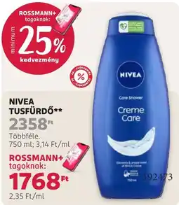 Rossmann Nivea tusfürdő ajánlat