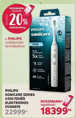 Rossmann philips sonicare series 4100 fehér elektromos fogkefe ajánlat