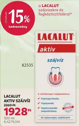 Rossmann Lacalut aktiv szájvíz ajánlat