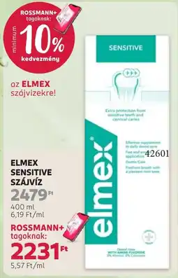 Rossmann elmex sensitive szájvíz ajánlat